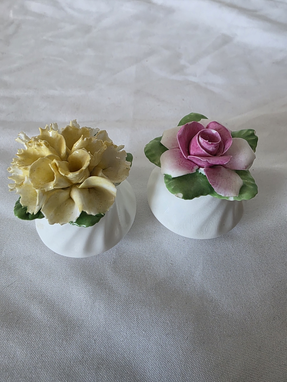 Vintage English Bone China Floral Salt & Pepper Shakers